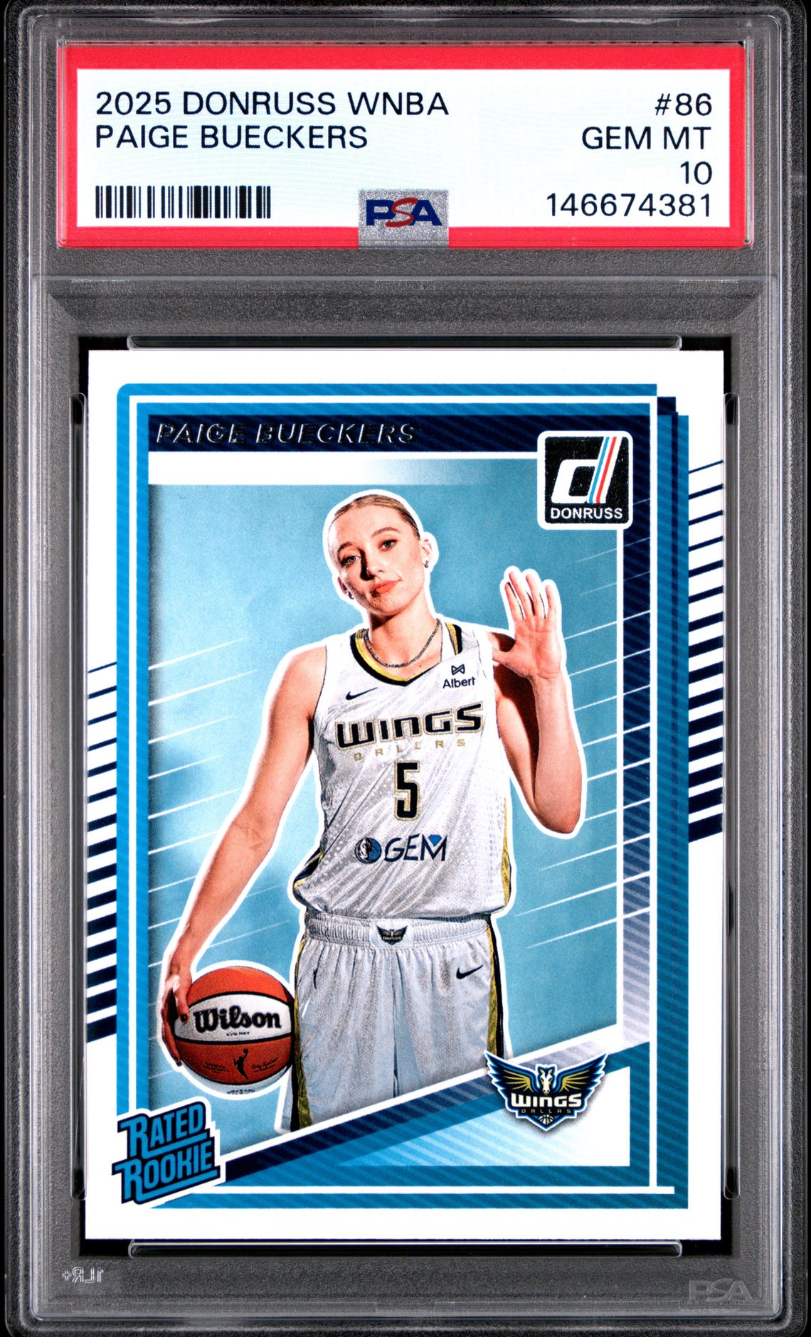 2025 Panini Donruss Wnba Paige Bueckers #86 Gem Mt 10 front
