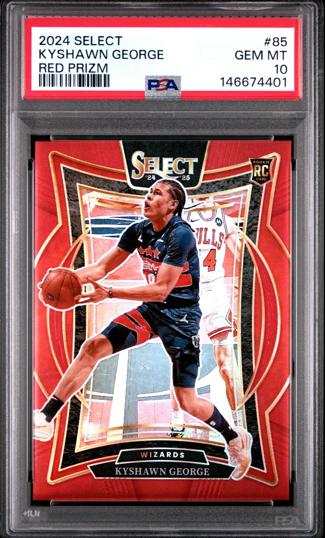 2024 Panini Select Kyshawn George #85 (Red Prizm) Gem Mt 10 front