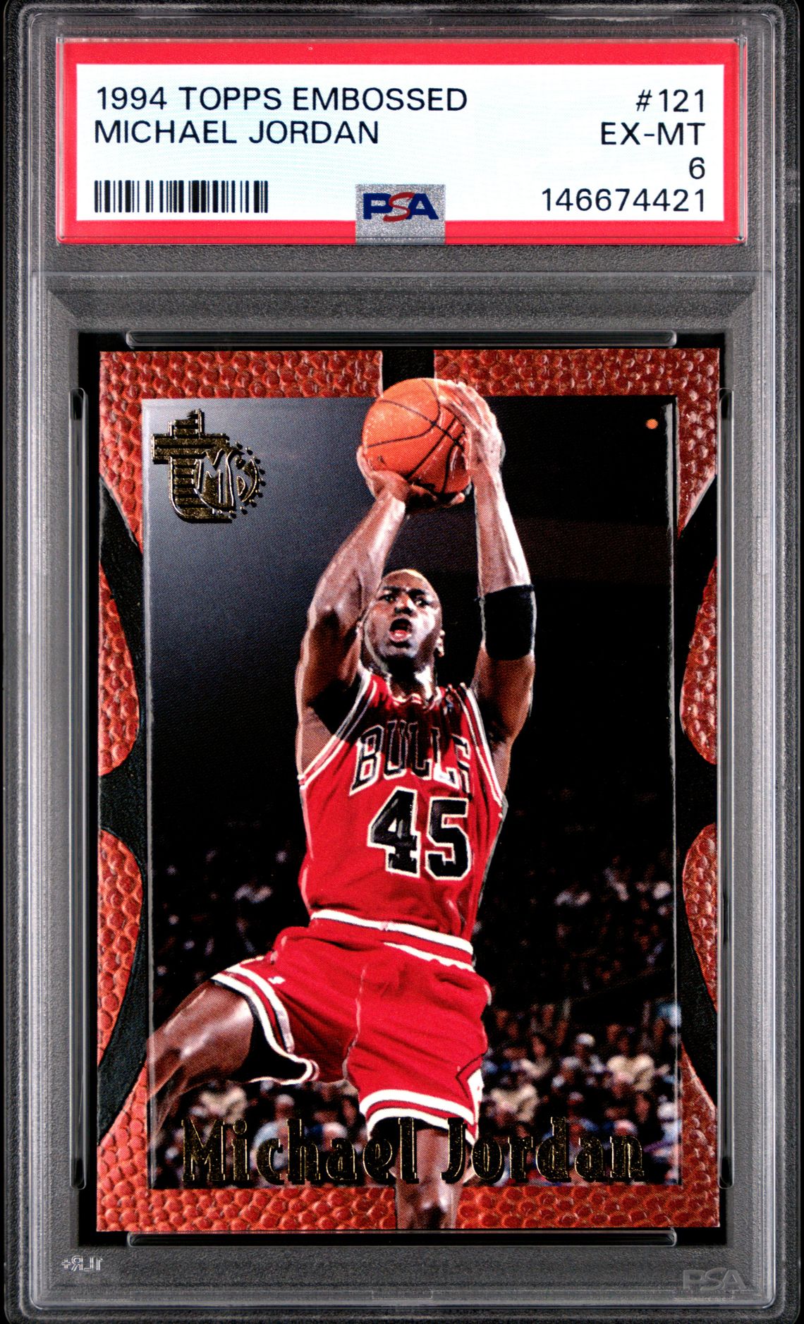 1994 Topps Embossed Michael Jordan #121 Ex-Mt 6 front