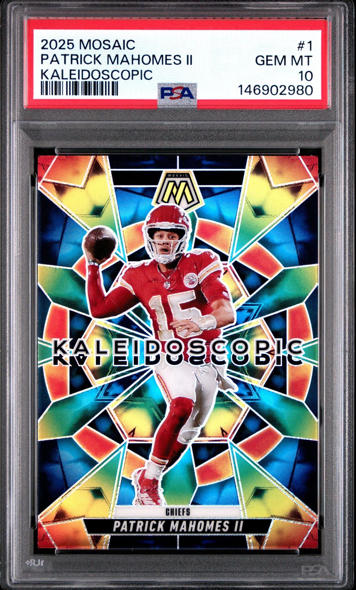 2025 Panini Mosaic Kaleidoscopic Patrick Mahomes Ii #1 Gem Mt 10 front