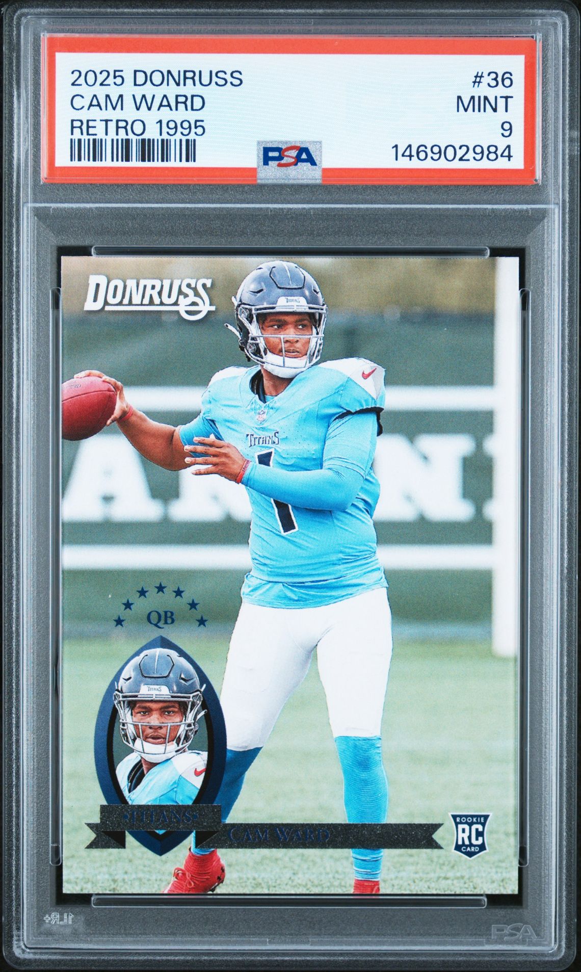 2025 Panini Donruss Retro 1995 Cam Ward #36 Mint 9 front