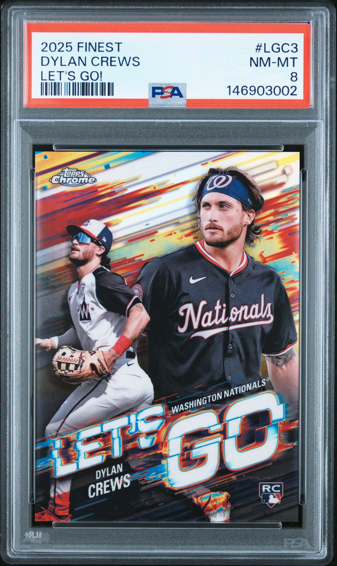 2025 Topps Finest Let's Go! Dylan Crews #Lgc3 Nm-Mt 8 front