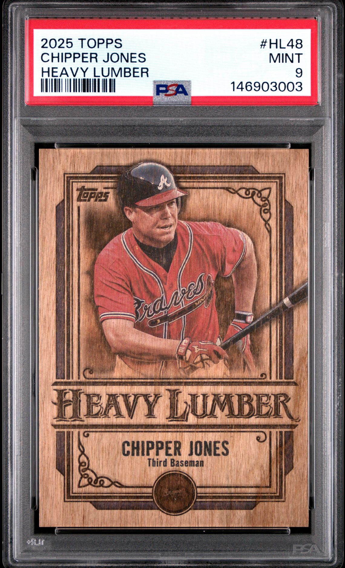 2025 Topps Heavy Lumber Chipper Jones #Hl48 (Update) Mint 9 front