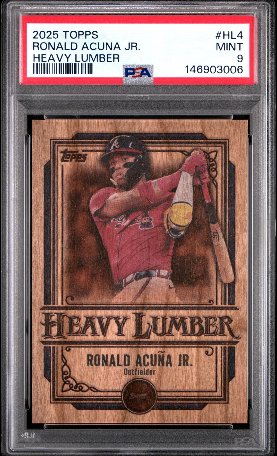 2025 Topps Heavy Lumber Ronald Acuna Jr. #Hl4 Mint 9 front