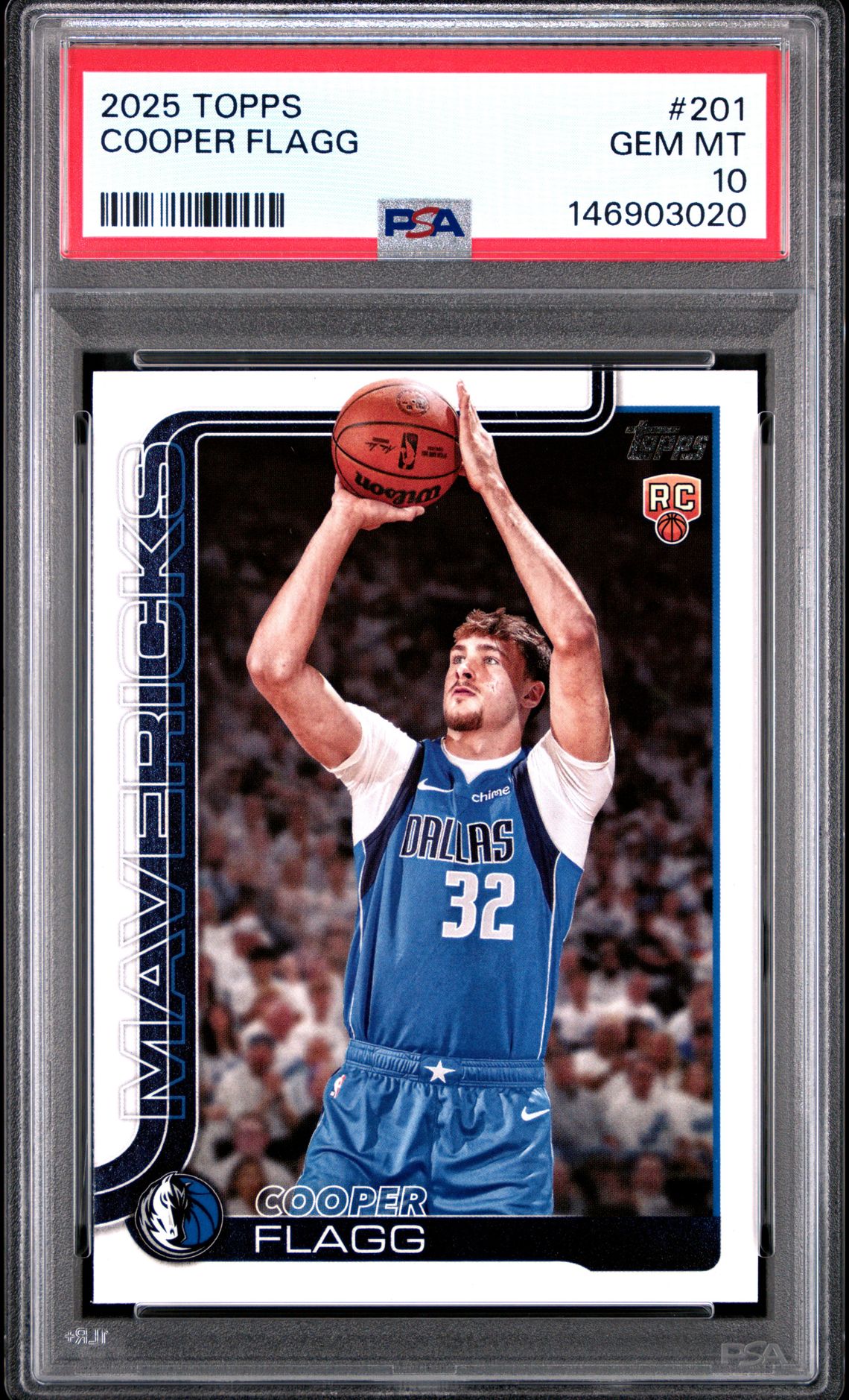 2025 Topps Cooper Flagg #201 Gem Mt 10 front