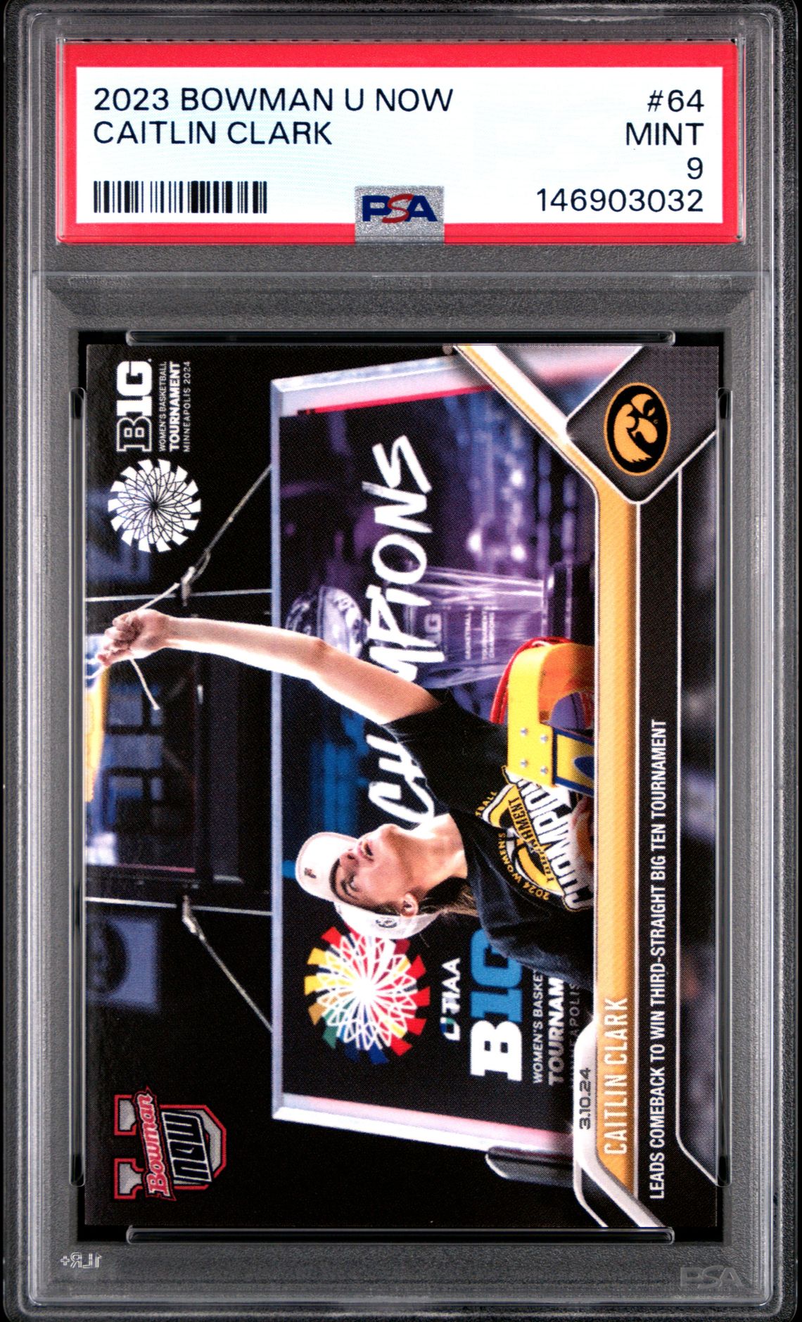 2023 Bowman U Now Caitlin Clark #64 Mint 9 front