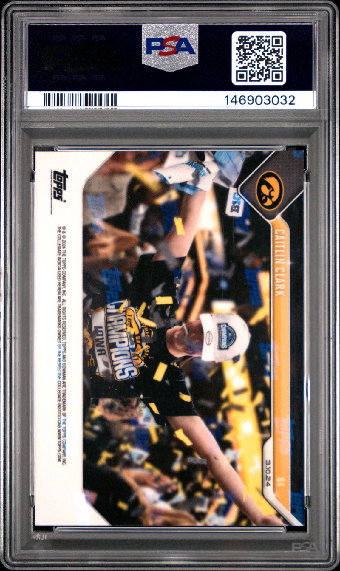 2023 Bowman U Now Caitlin Clark #64 Mint 9 back