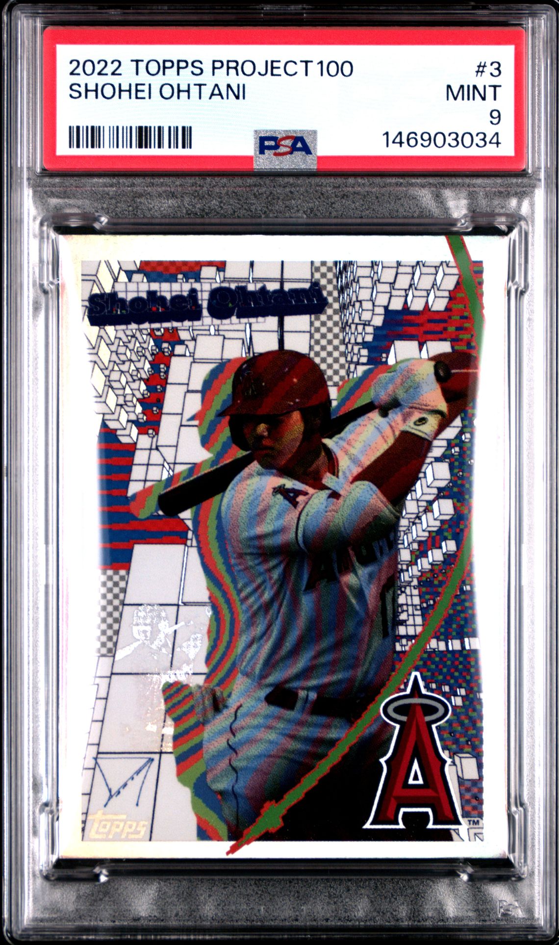 2022 Topps Project100 Shohei Ohtani #3 Mint 9 front