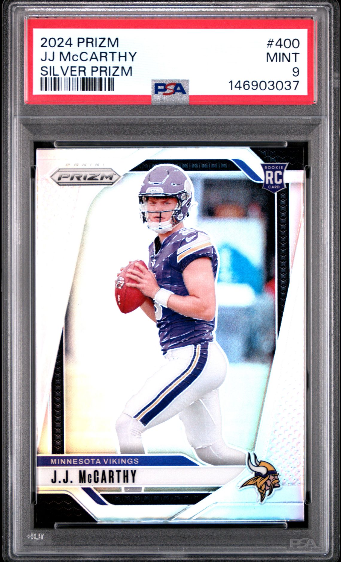 2024 Panini Prizm Jj Mccarthy #400 (Silver Prizm) Mint 9 front