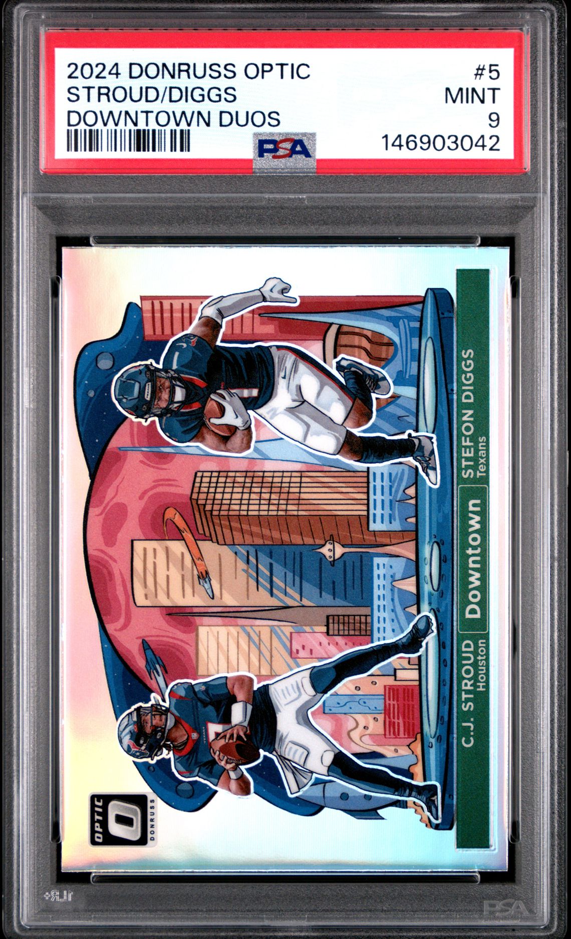 2024 Panini Donruss Optic Downtown Duos Stroud/Diggs #5 Mint 9 front
