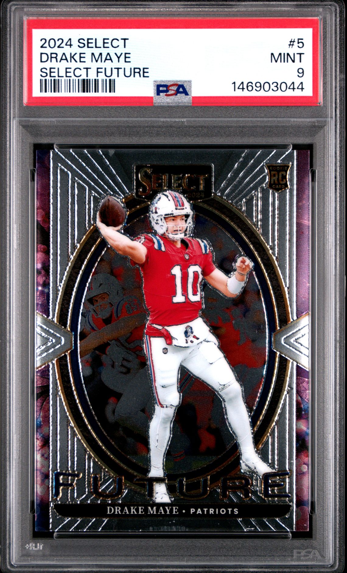 2024 Panini Select Select Future Drake Maye #5 Mint 9 front