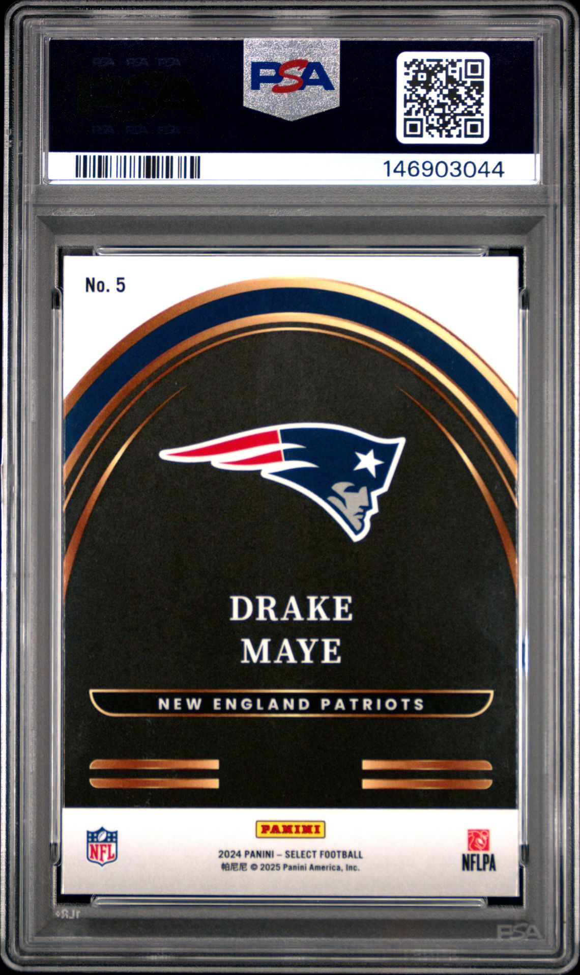 2024 Panini Select Select Future Drake Maye #5 Mint 9 back