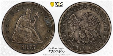 1875 20C AU50