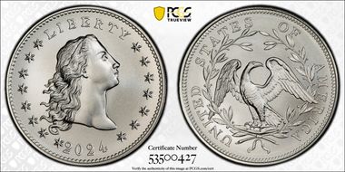 2024 Medal Flowing Hair Ag 230th Anniversary MS69