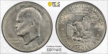1972 $1 Type 3 AU55