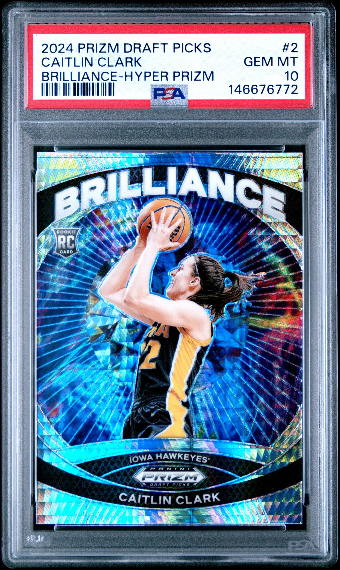 2024 Panini PANINI PRIZM DRAFT PICKS BRILLIANCE HYPER PRIZM #2 Caitlin Clark front