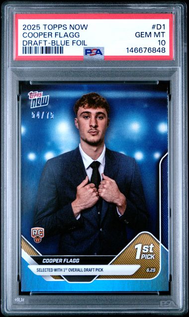 2025 Topps TOPPS NOW DRAFT Blue #D1 Cooper Flagg front
