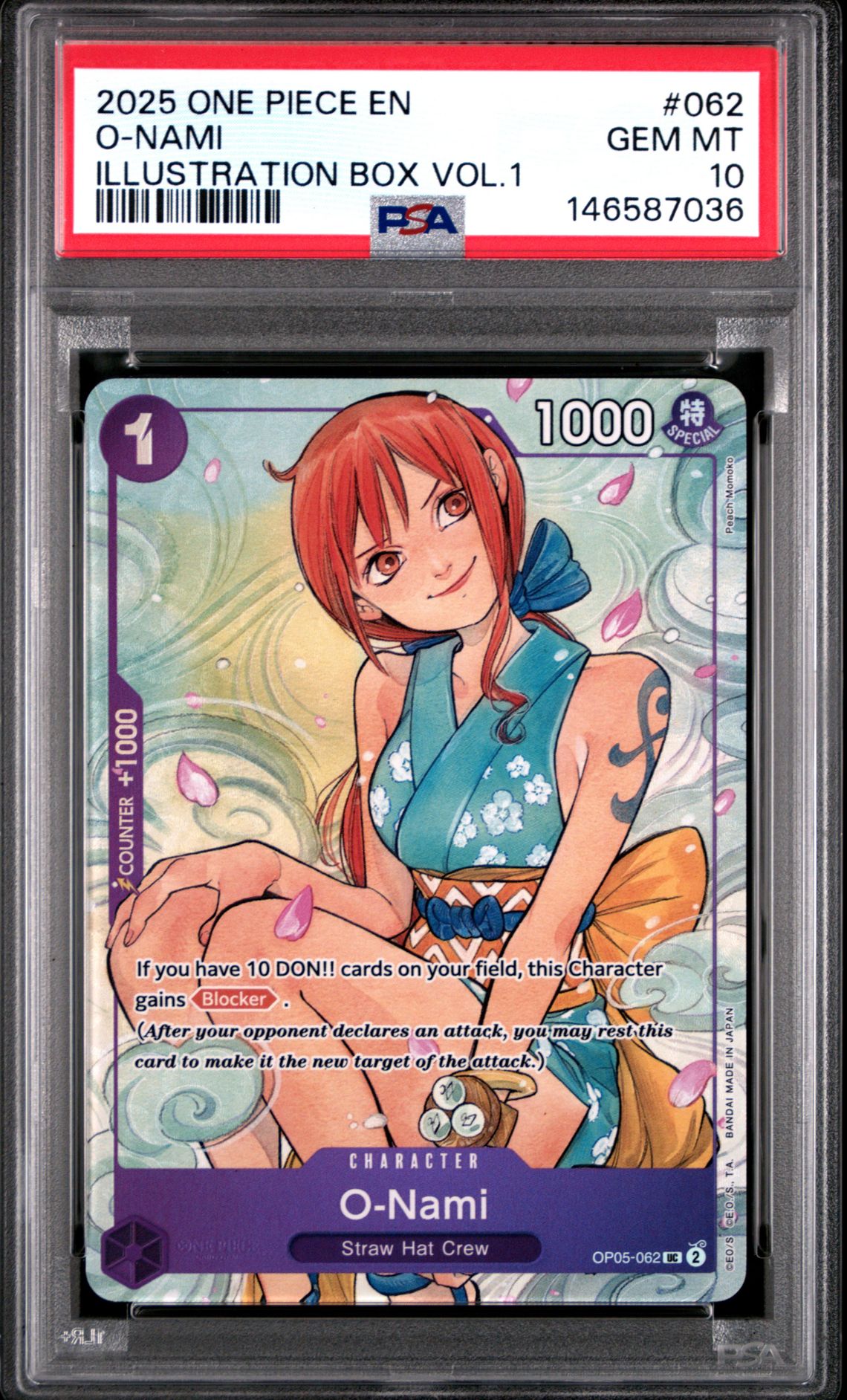 2025 One Piece Promos O-Nami #062 (Illustration Box Vol.1) Gem Mt 10 front