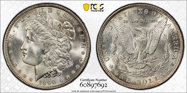 1890 $1 MS65+