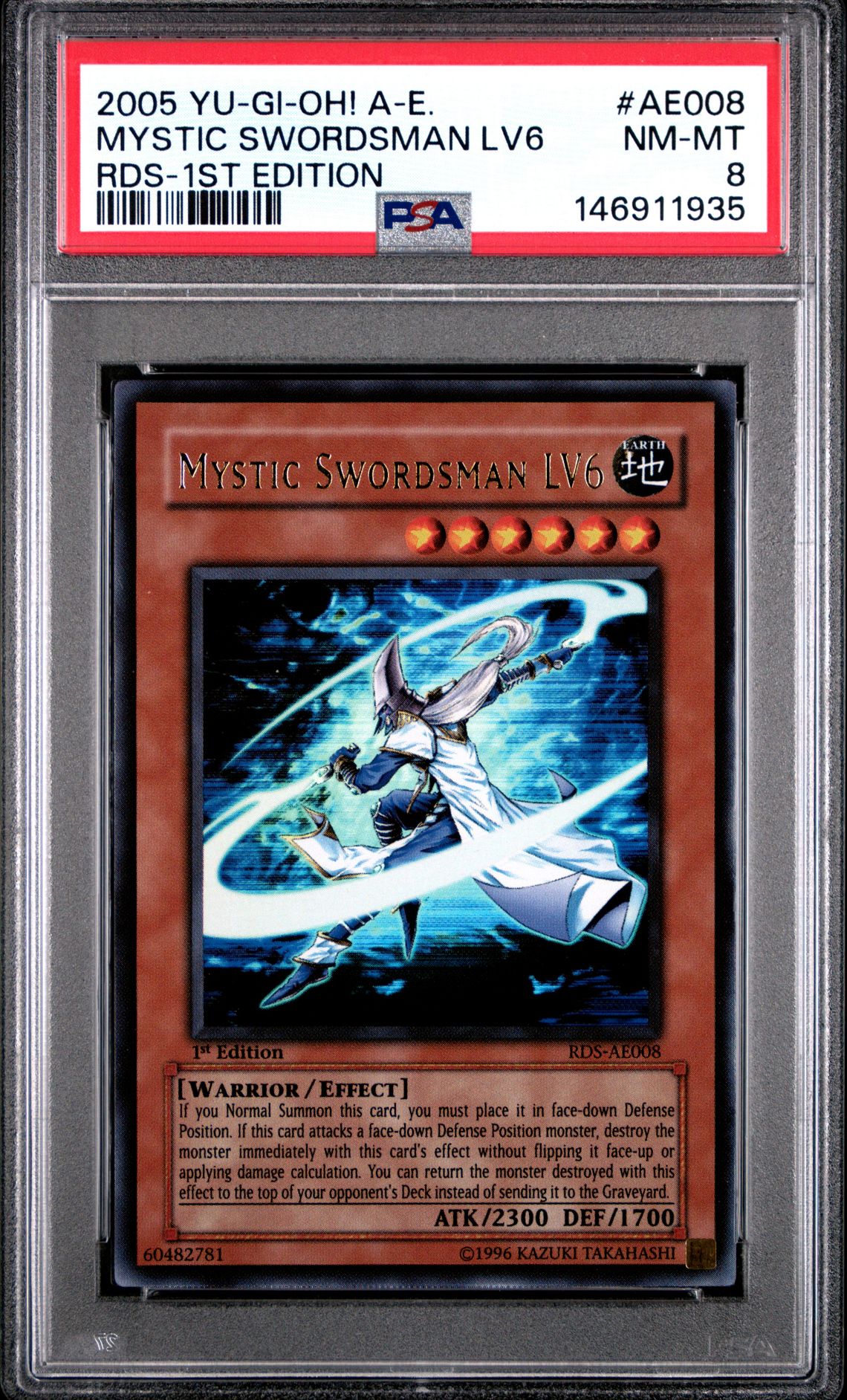 2005 Yu-Gi-Oh! YU-GI-OH! ASIAN-ENGLISH RISE OF DESTINY RDS-1ST EDITION #AE008 Mystic Swordsman Lv6 front