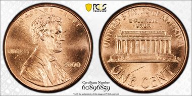 2000 1C "Cheerios" Cent MS65RD