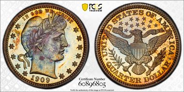 1909 25C PR68CAM