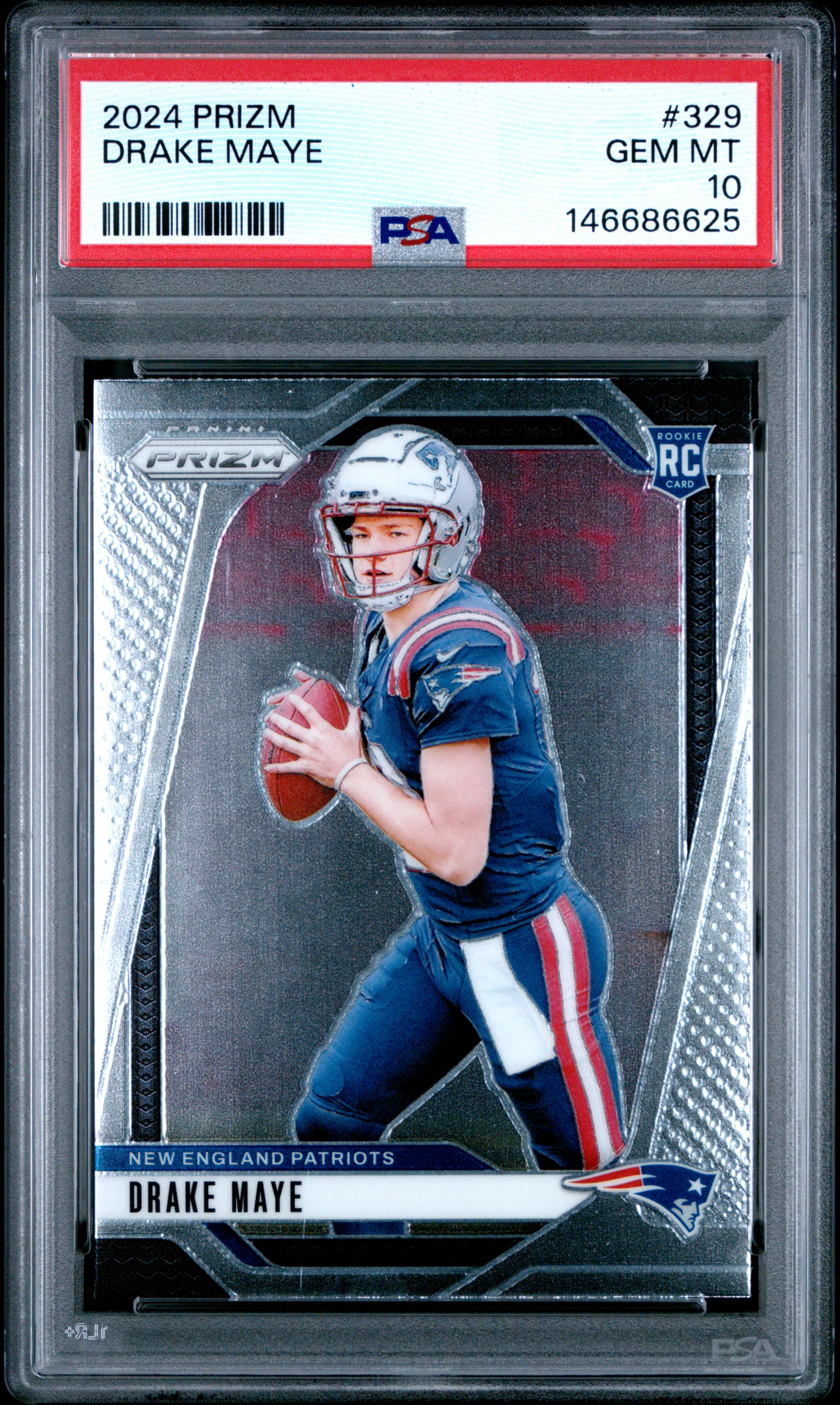 2024 #329 Drake Maye PSA 10 Panini Prizm