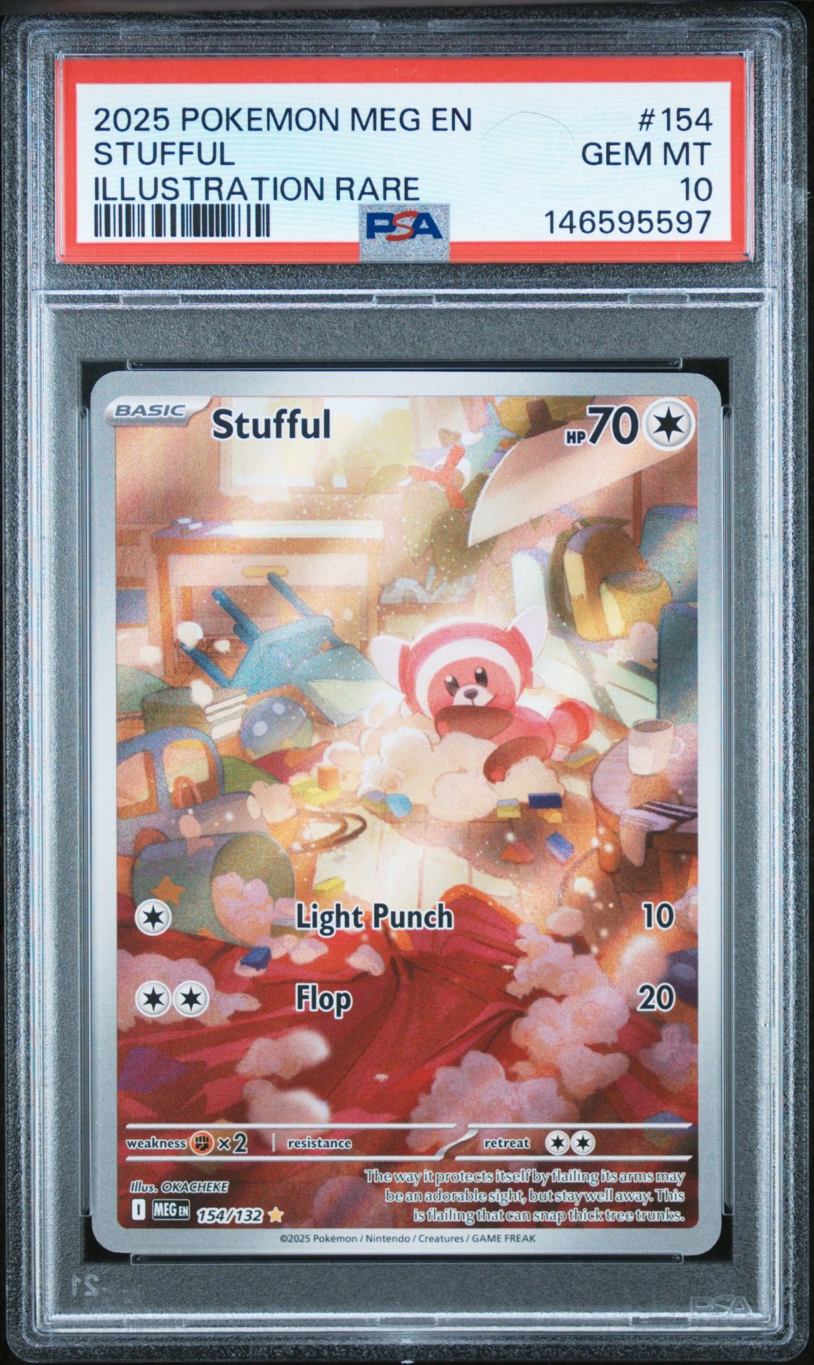 2025 Pokemon POKEMON MEG EN-MEGA EVOLUTION ILLUSTRATION RARE #154 Stufful front