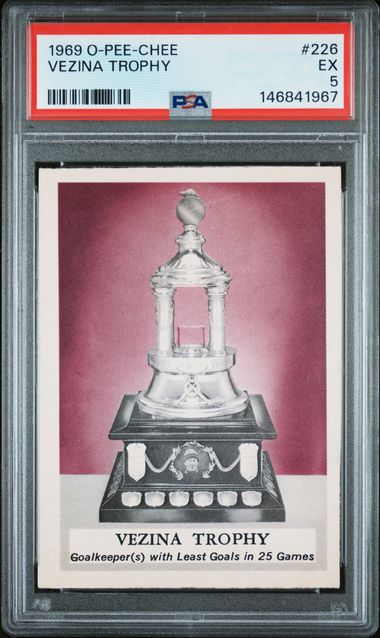 1969 O-Pee-Chee #226 Vezina Trophy front
