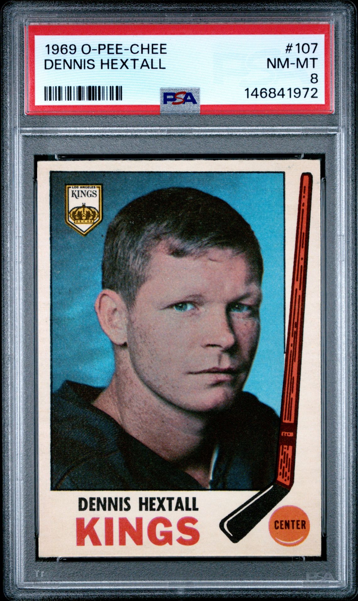 1969 O-Pee-Chee #107 Dennis Hextall front