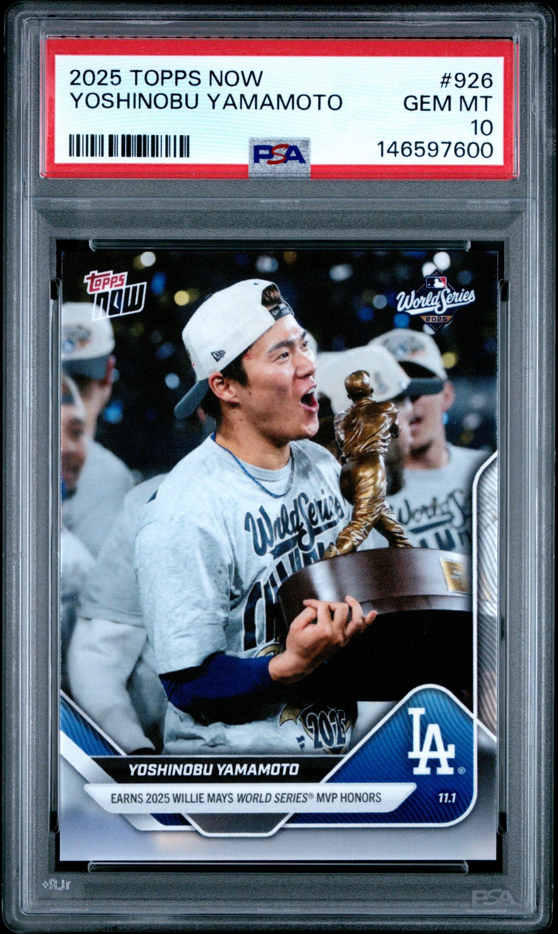 2025 Topps TOPPS NOW #926 Yoshinobu Yamamoto front