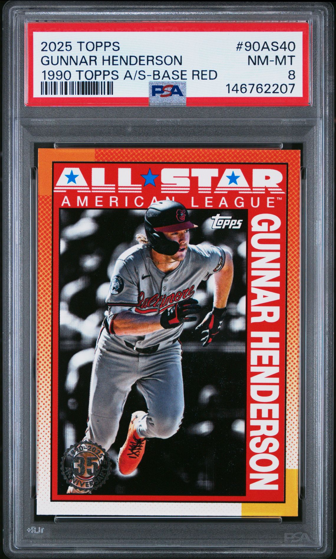 2025 Topps TOPPS 1990 TOPPS ALL-STAR 1990 TOPPS A/S-BASE RED #90AS40 Gunnar Henderson front