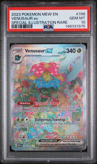 2023 Pokemon POKEMON MEW EN-151 Illustration Rare #198 Venusaur Ex front