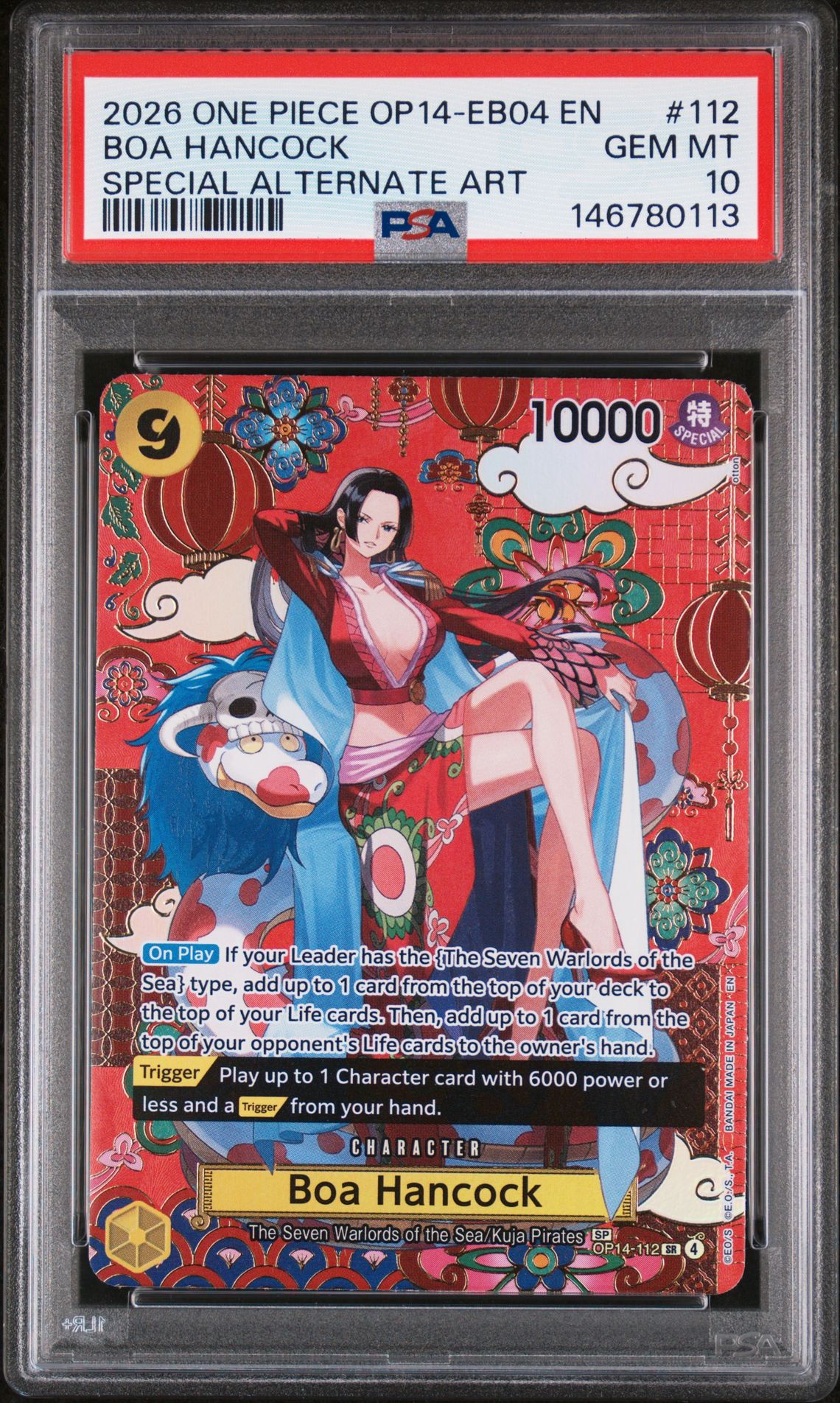 2026 One Piece ONE PIECE OP14-EB04-THE AZURE SEA'S SEVEN SPECIAL ALTERNATE ART #112 Boa Hancock front