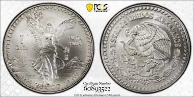 1995-Mo Onza Libertad Ag MS68