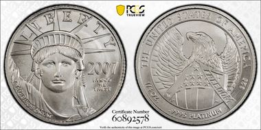 2007-W $25 Burnished St. of Liberty SP70