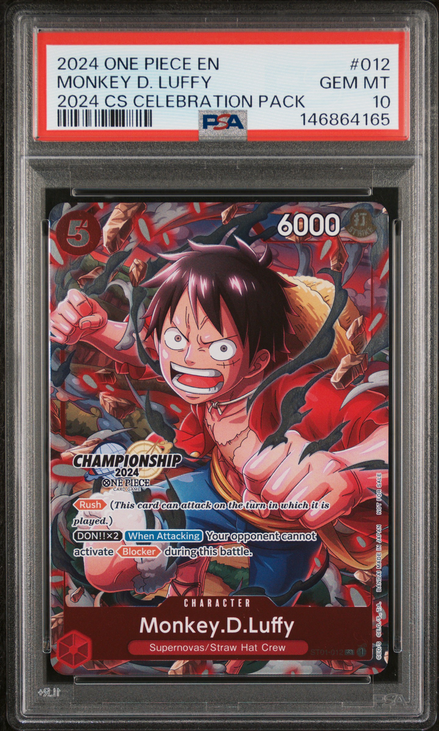 Poke's 2024 One Piece Championship 2024 Celebration Pack Monkey D