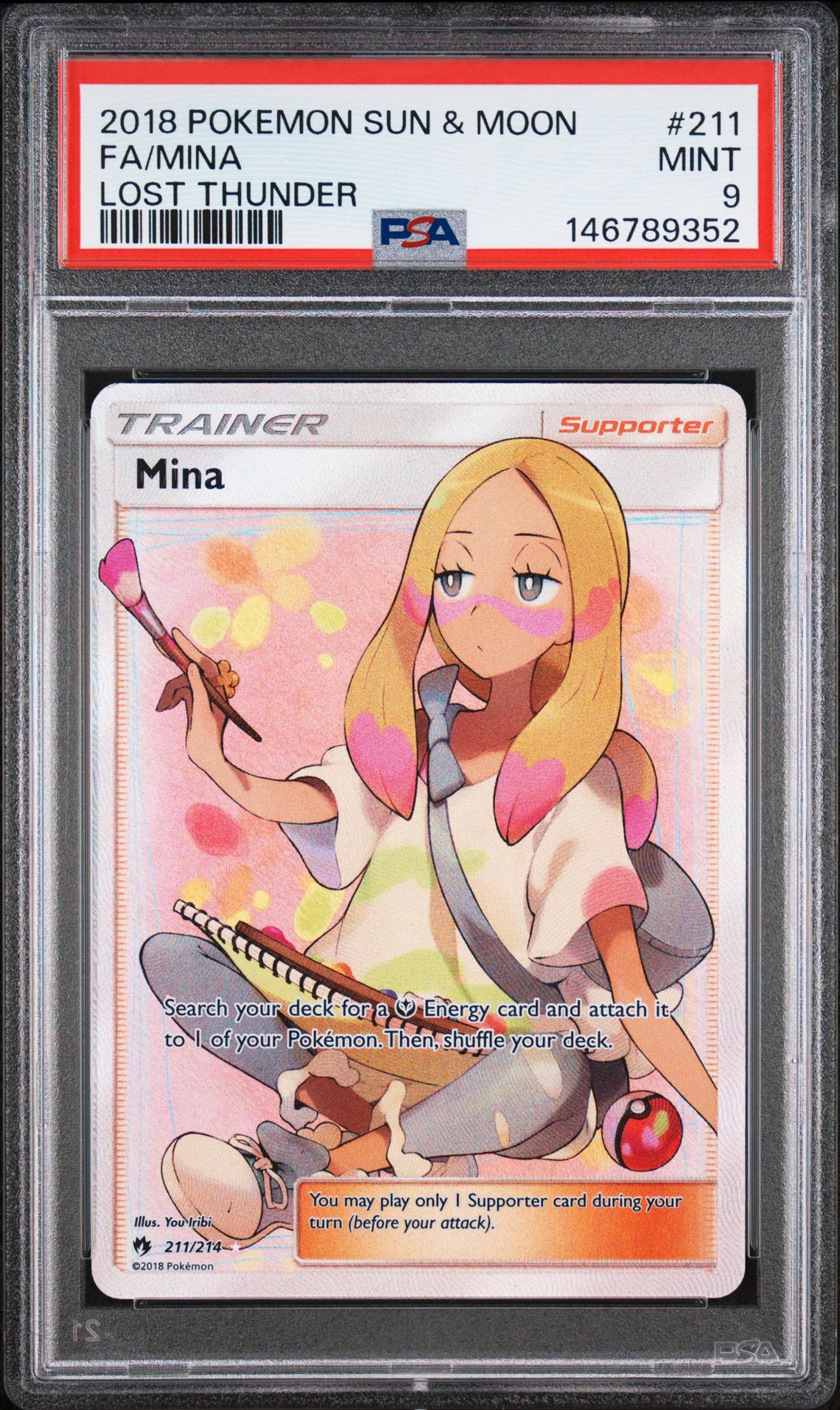 2018 Pokemon POKEMON SUN & MOON LOST THUNDER #211 Fa/Mina front