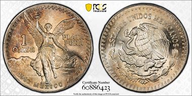 1983-Mo Onza Libertad Ag MS67