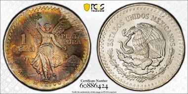 1983-Mo Onza Libertad Ag MS67
