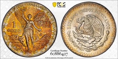 1985-Mo Onza Libertad Ag MS67