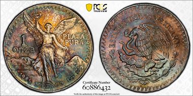 1985-Mo Onza Libertad Ag MS66