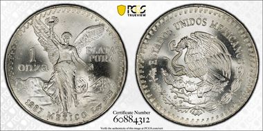 1987-Mo Onza Libertad Ag MS68