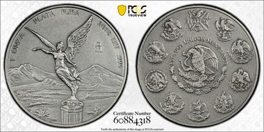 2018-Mo Onza Libertad Ag - Antiqued SP70