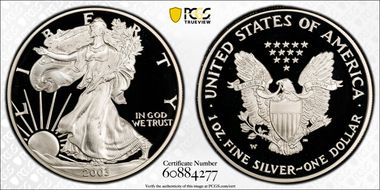 2003-W $1 Silver Eagle PR69DCAM