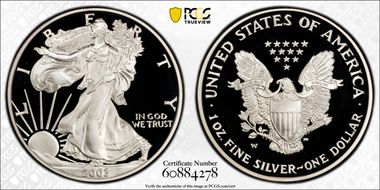 2003-W $1 Silver Eagle PR69DCAM