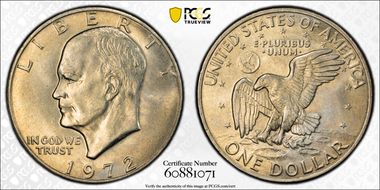 1972 $1 Type 1 MS65