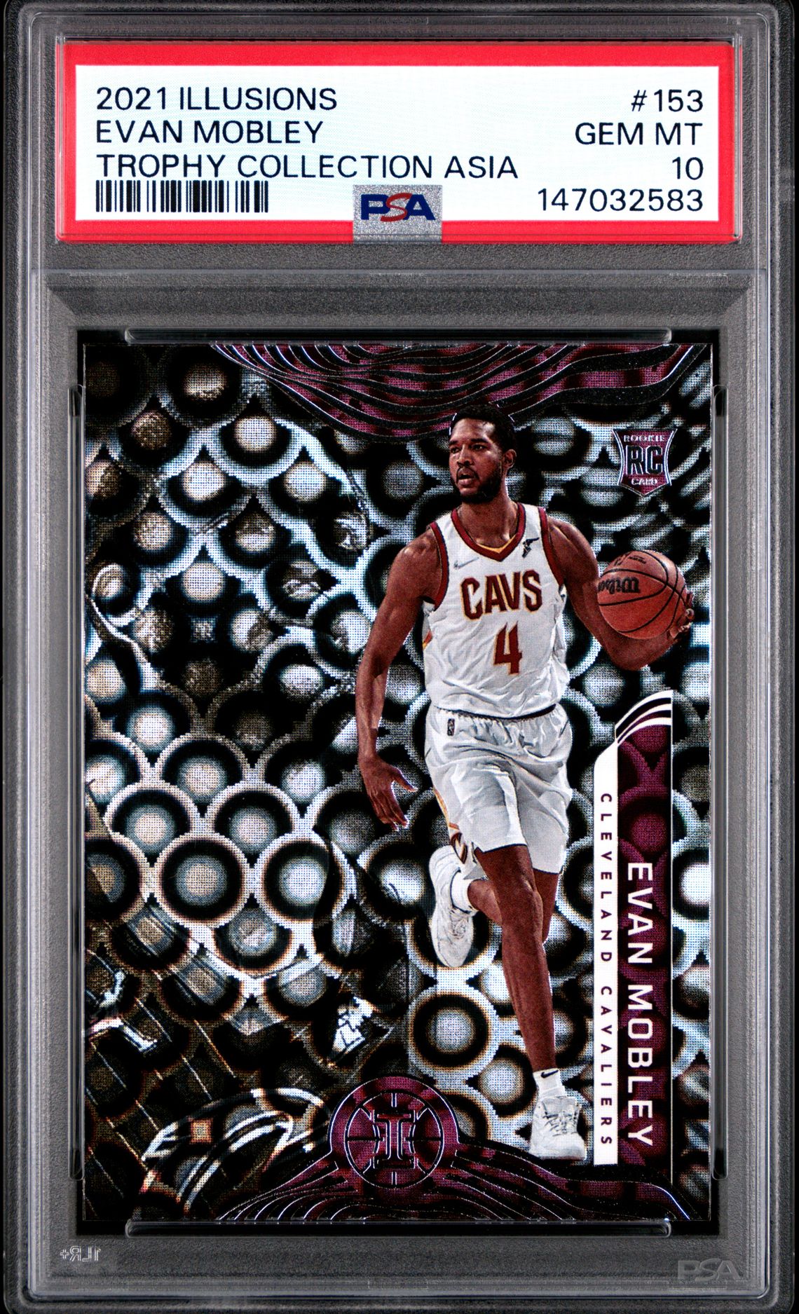 2021 Panini PANINI ILLUSIONS TROPHY COLLECTION ASIA #153 Evan Mobley front