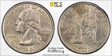 2001-P 25C New York AU53