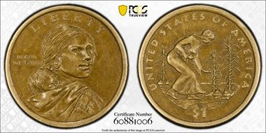 2009-D $1 Native American - Position B AU55